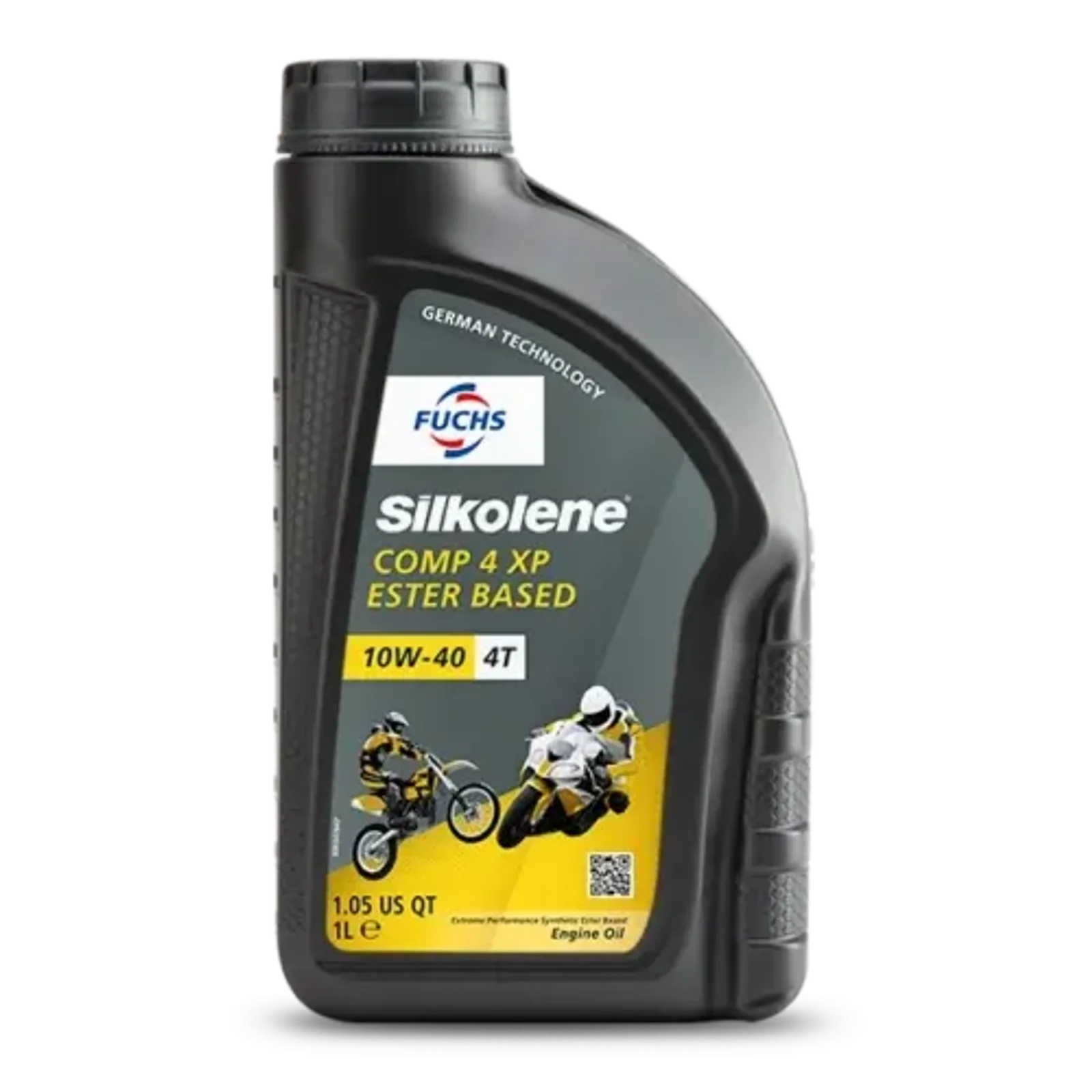FUCHS Silkolene Comp 4 XP 10W-40 4T motorcycle oil bottle